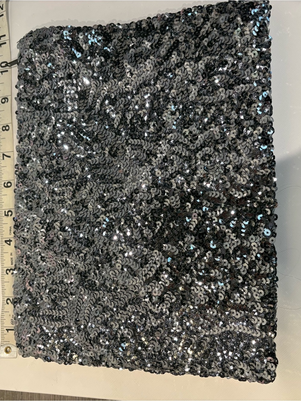 Sequin Evening Clutch Bag in Shimmering Black